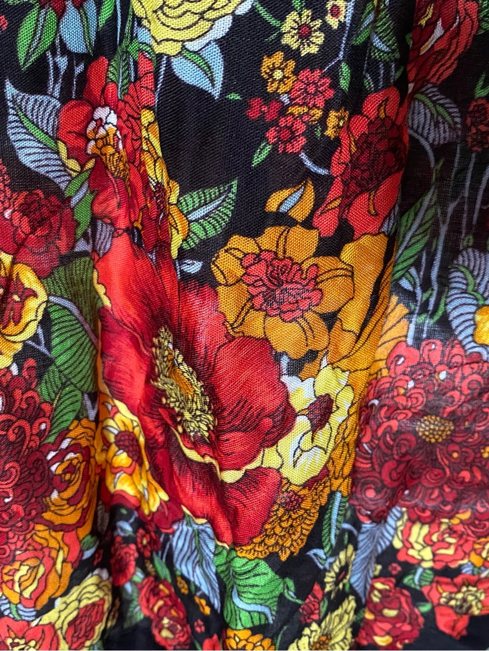Handmade Romichard Summer Dress with Stunning Summer/Autumn Florals - Picture 7 of 10